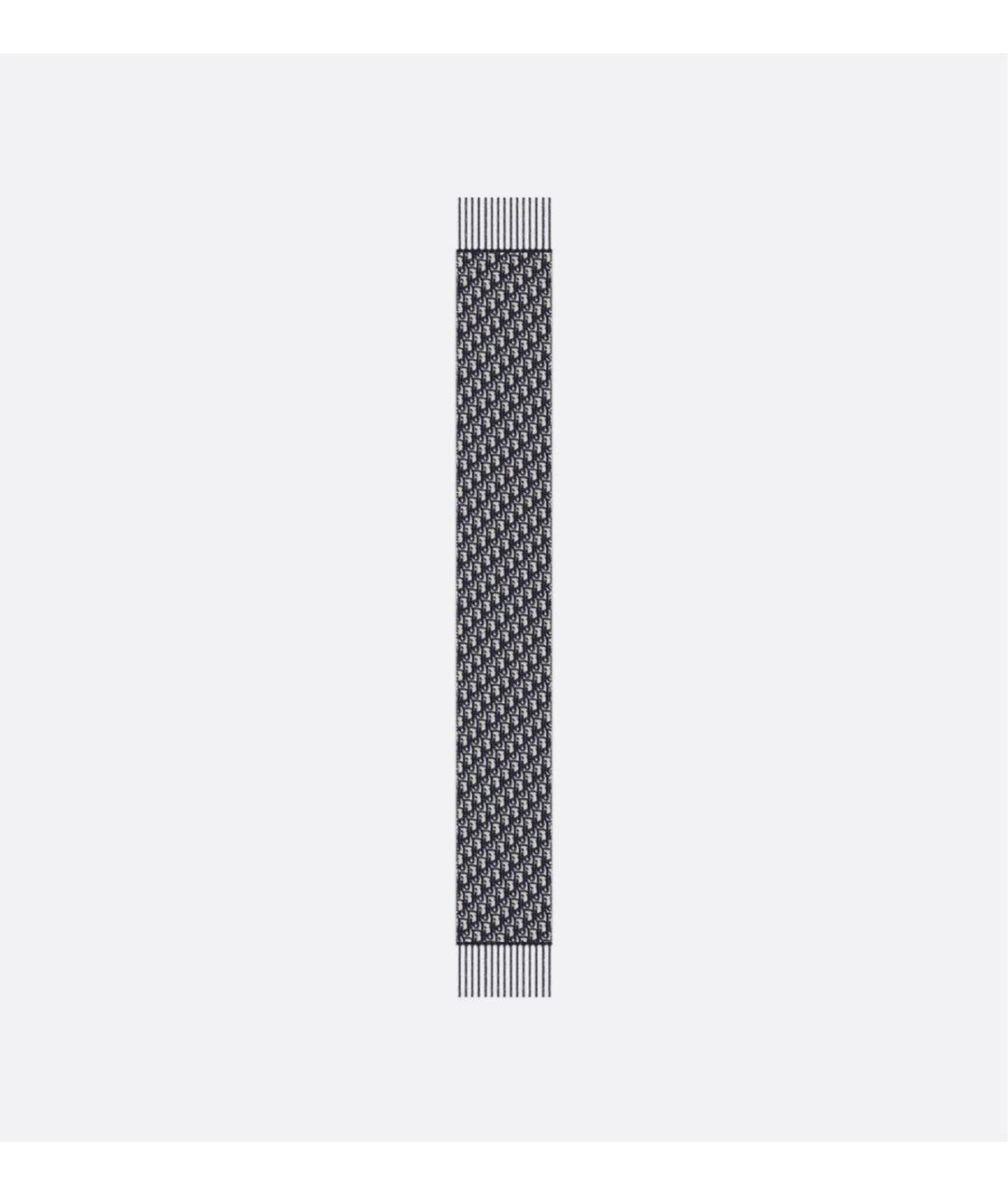 CHRISTIAN DIOR Темно-синий кашемировый шарф, фото 3