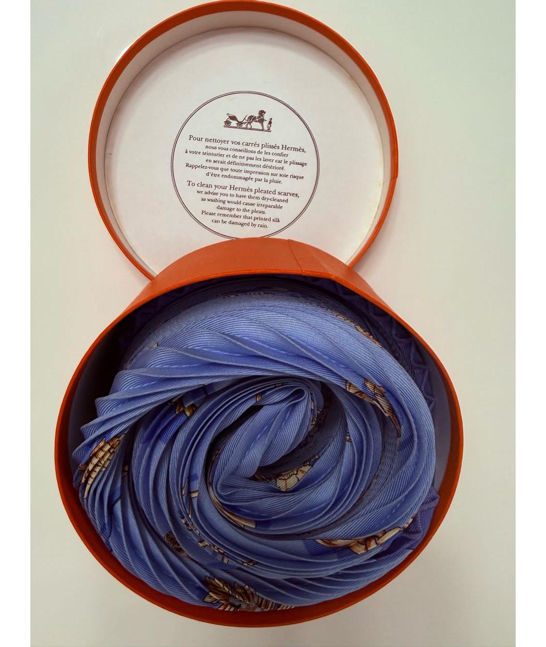 HERMES Мульти шелковый платок, фото 4