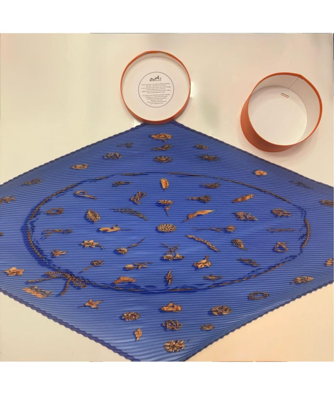 HERMES Мульти шелковый платок, фото 9