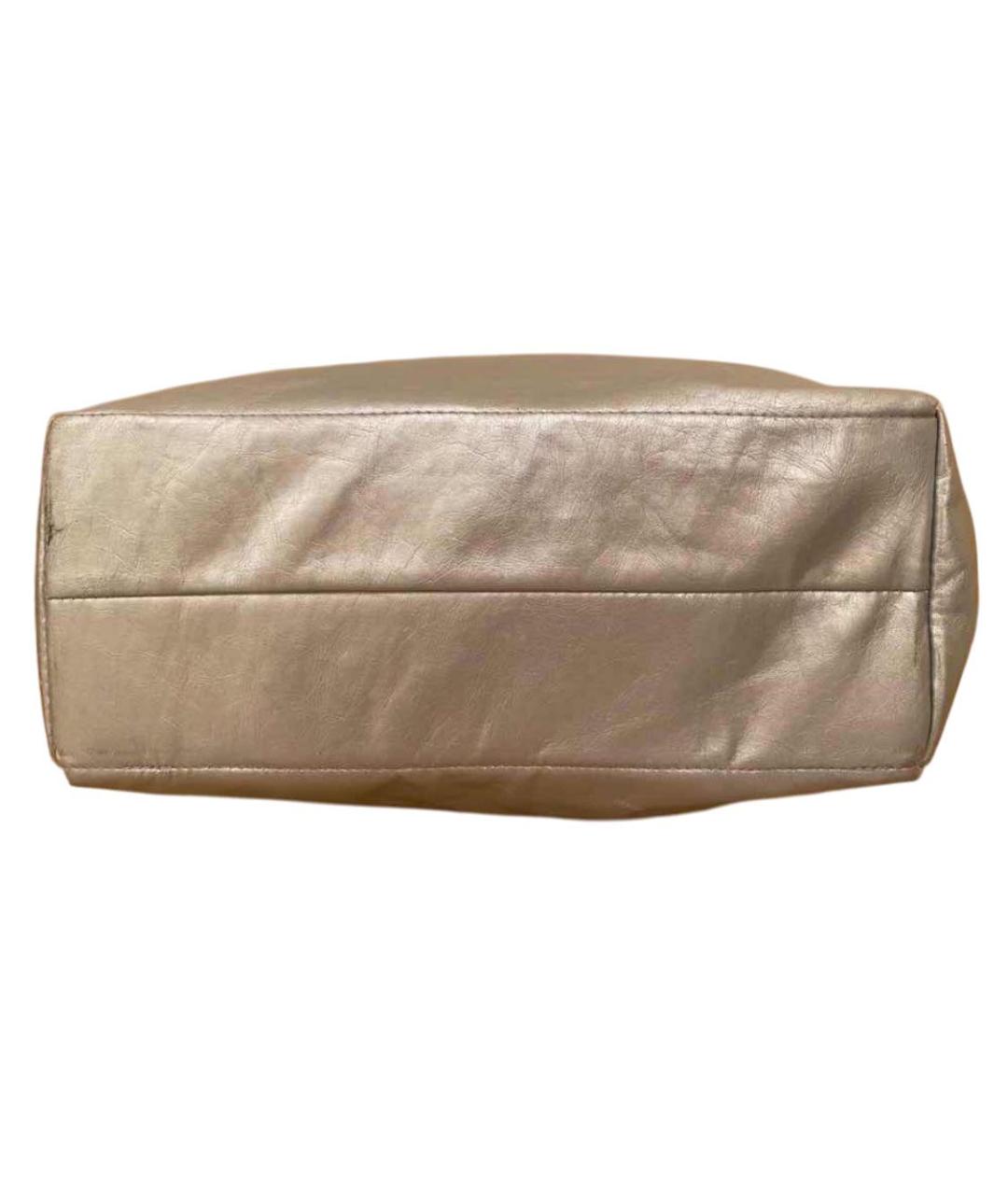 PINKO Серебряная тканевая сумка с короткими ручками, фото 5