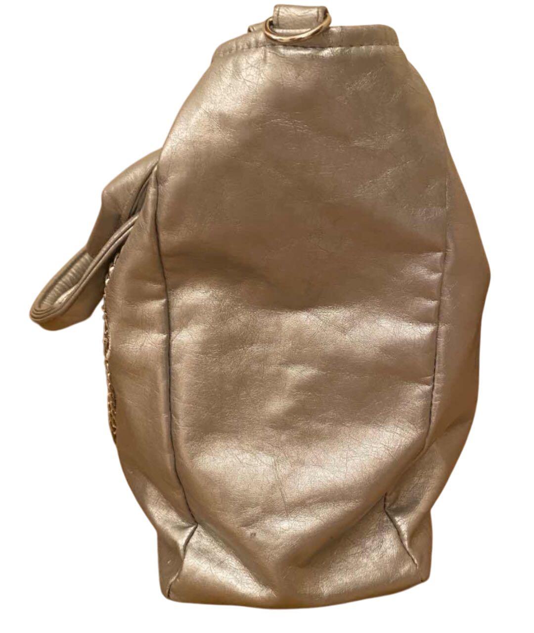 PINKO Серебряная тканевая сумка с короткими ручками, фото 4