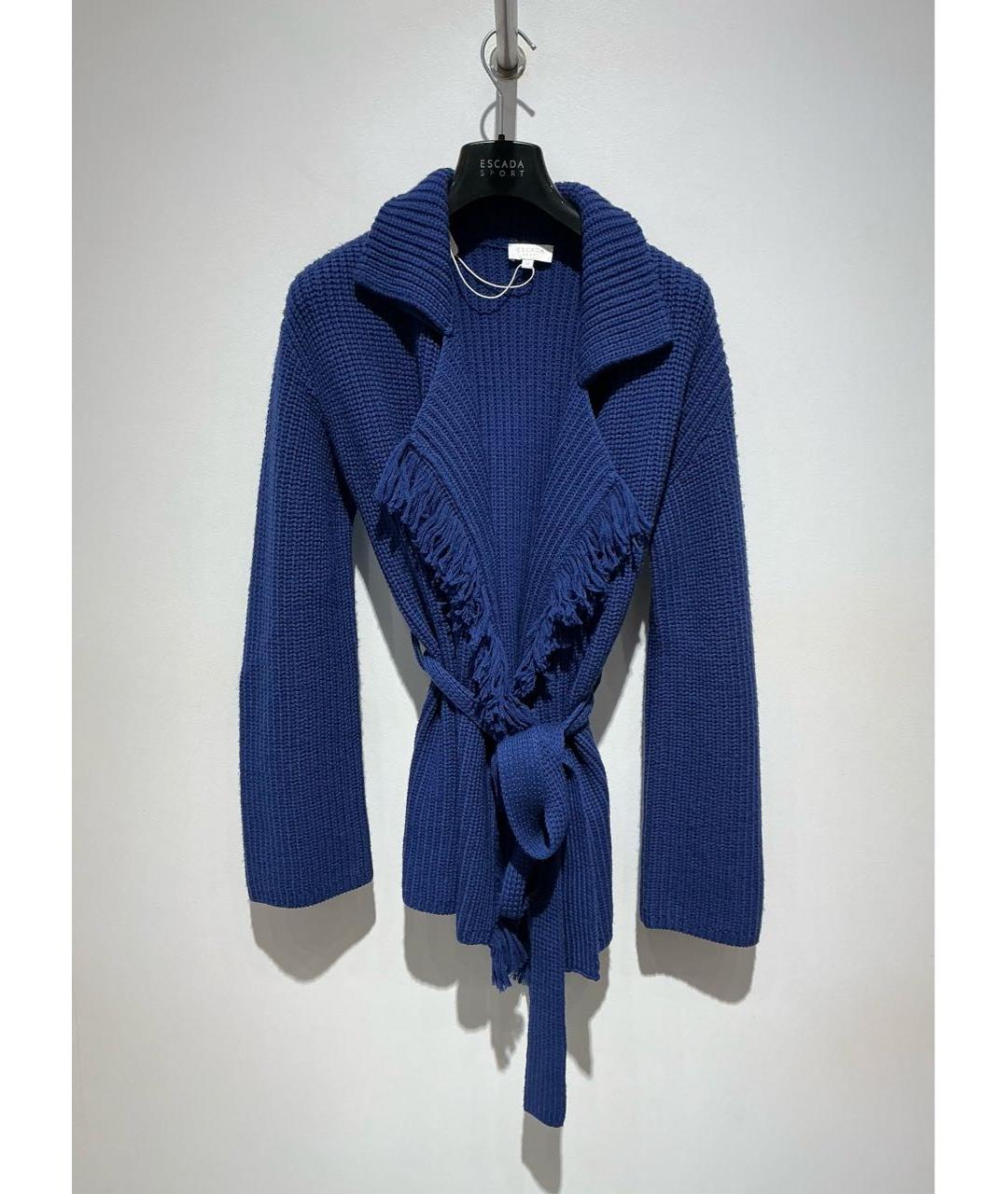 ESCADA Синий шерстяной кардиган, фото 3