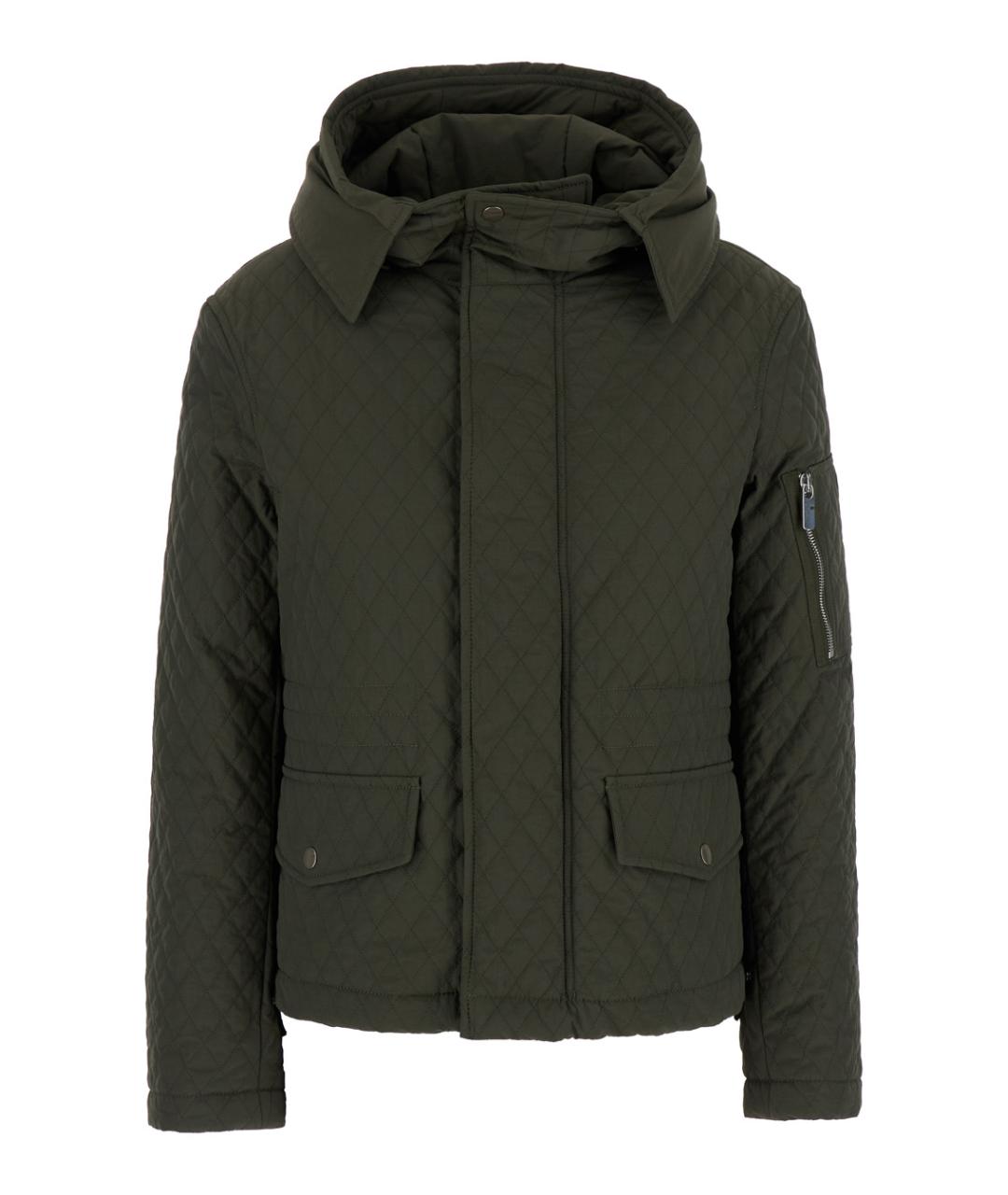 BURBERRY Зеленая полиамидовая куртка, фото 4