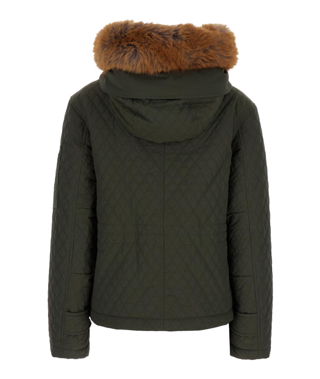 BURBERRY Зеленая полиамидовая куртка, фото 2