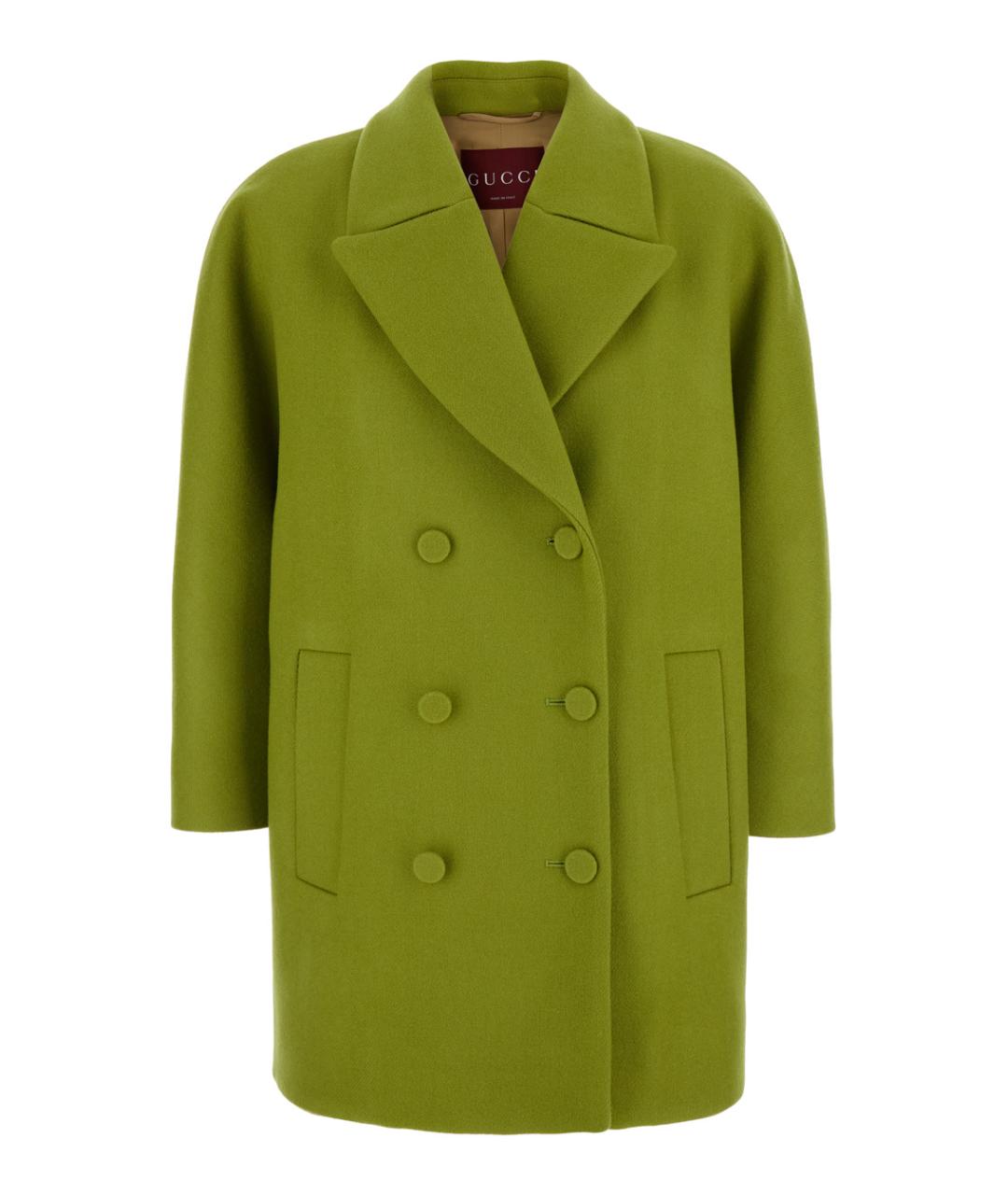 GUCCI Зеленые шерстяное пальто, фото 1