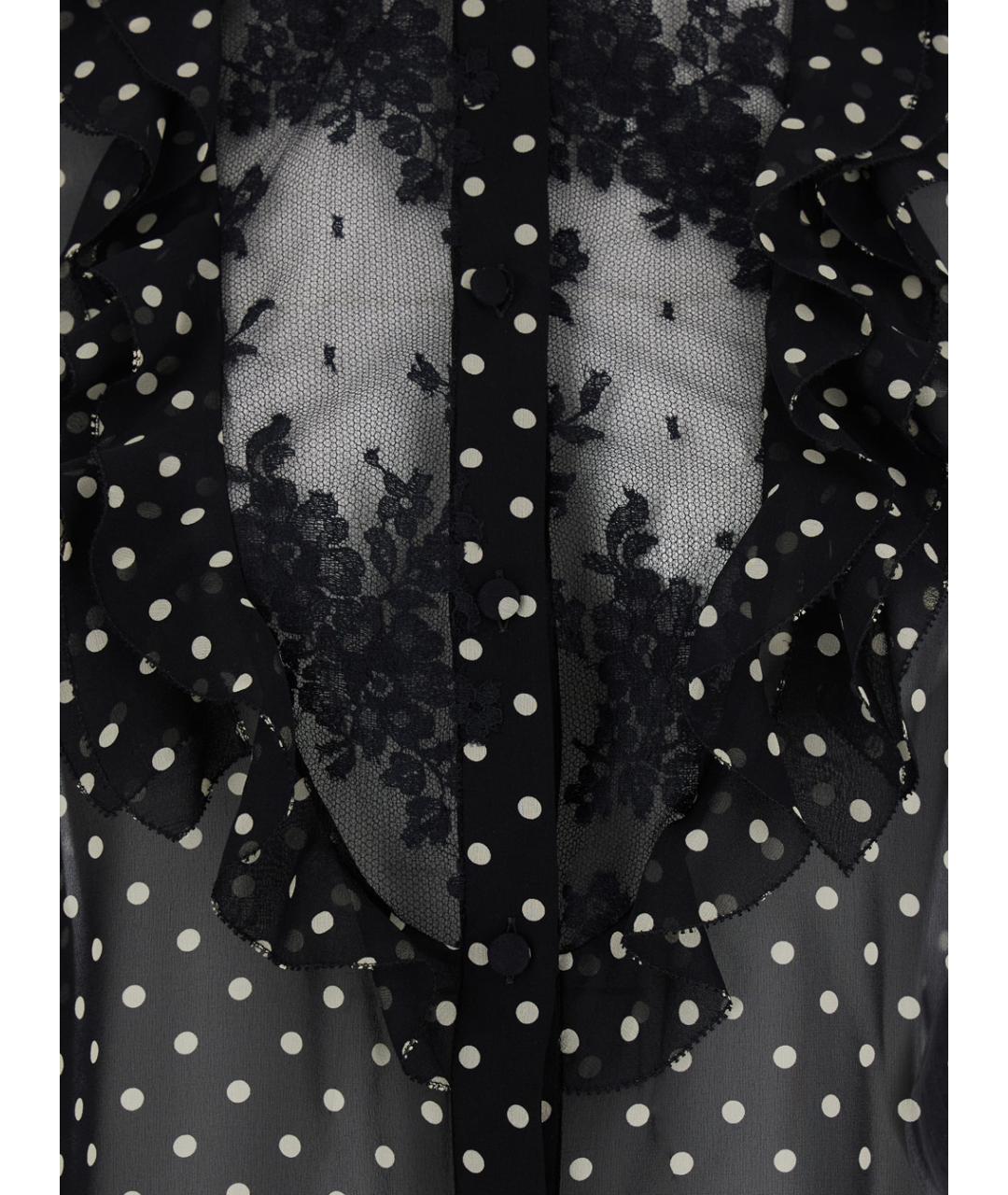 VALENTINO Черная шелковая блузы, фото 3