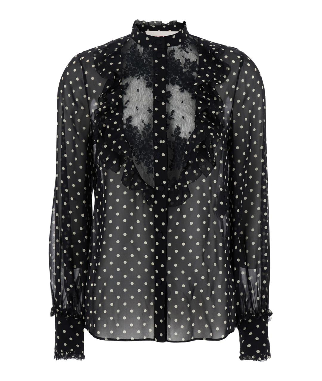 VALENTINO Черная шелковая блузы, фото 1