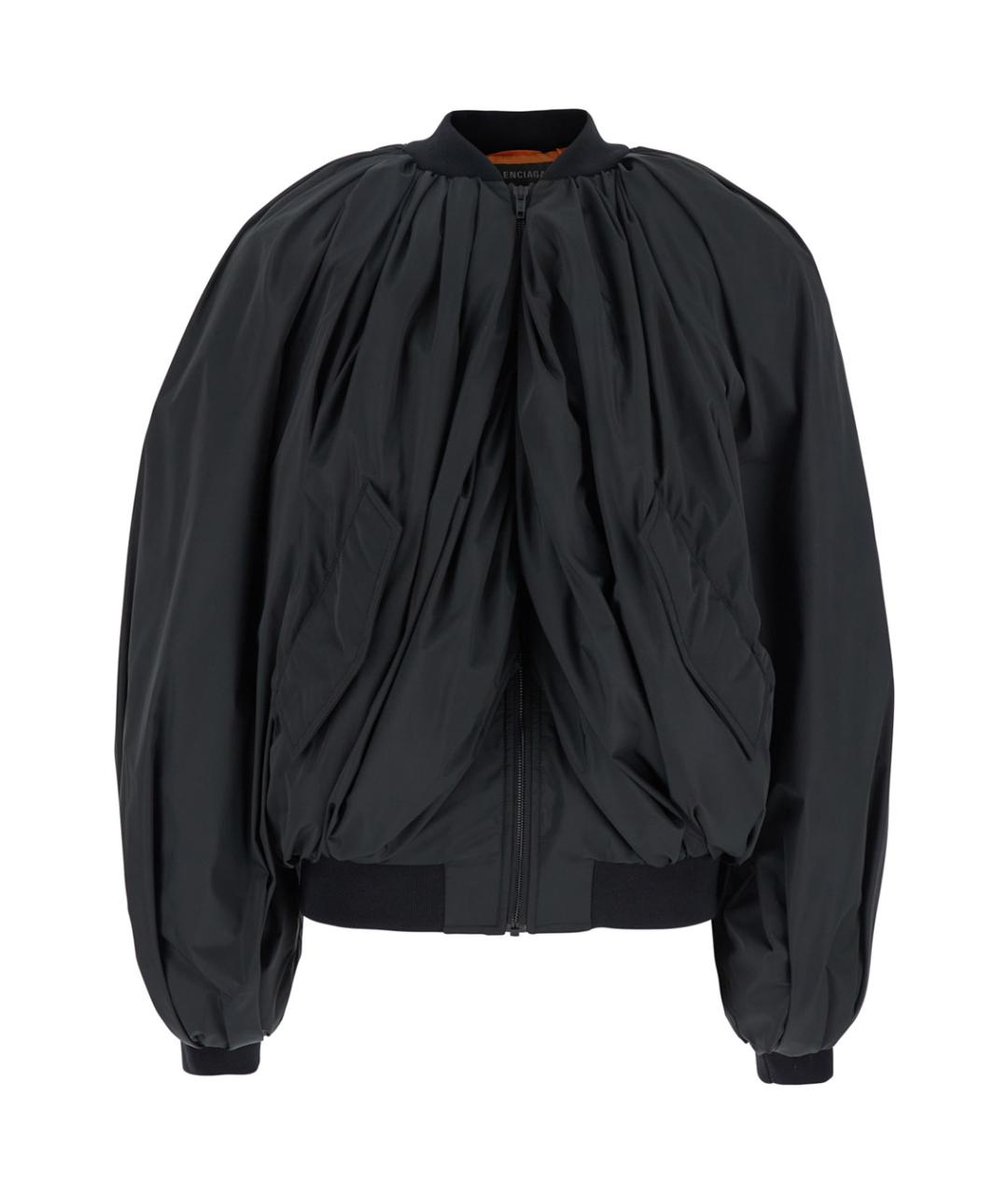 BALENCIAGA Черная полиэстеровая куртка, фото 1