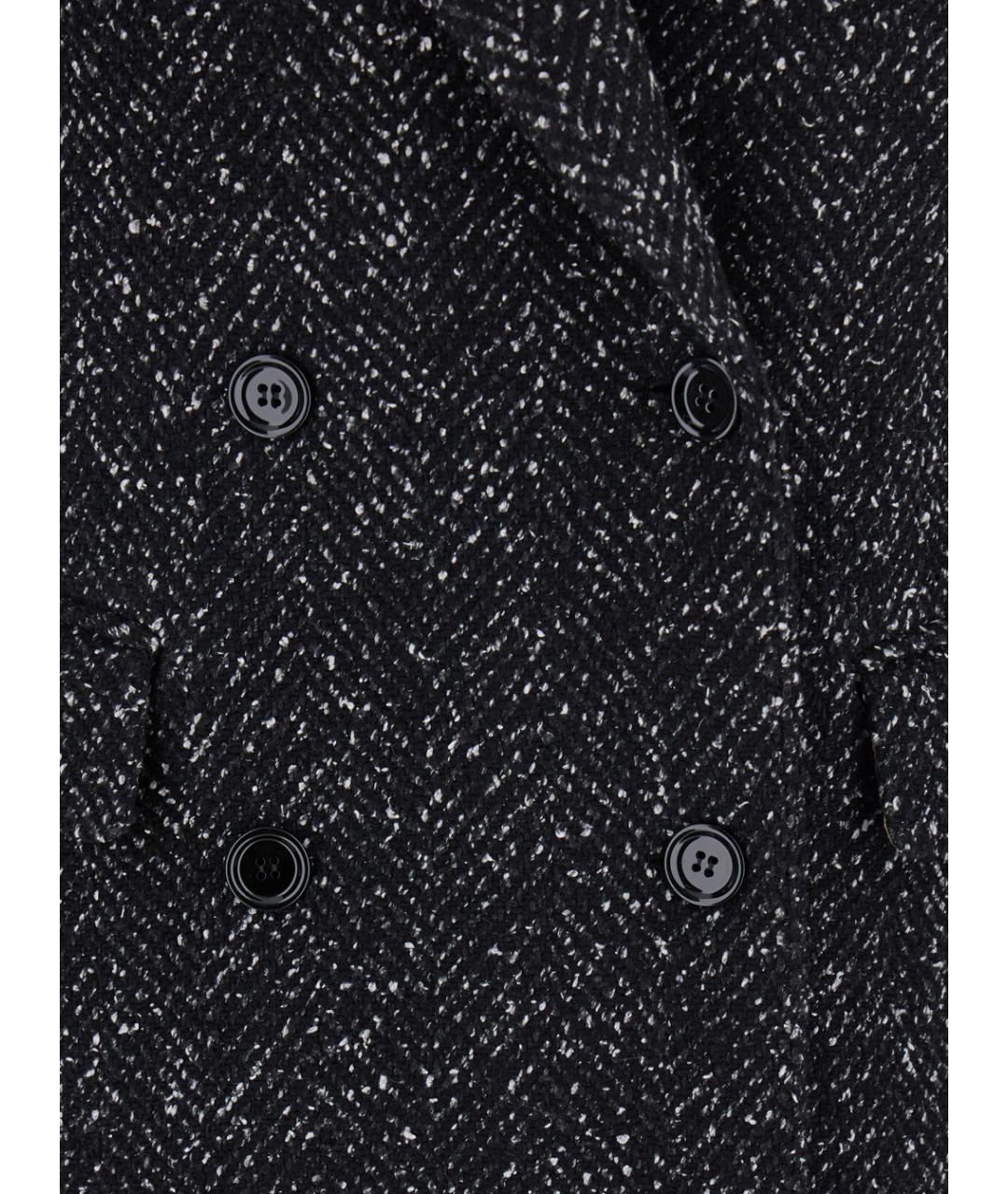 DOLCE&GABBANA Черное шерстяное пальто, фото 3