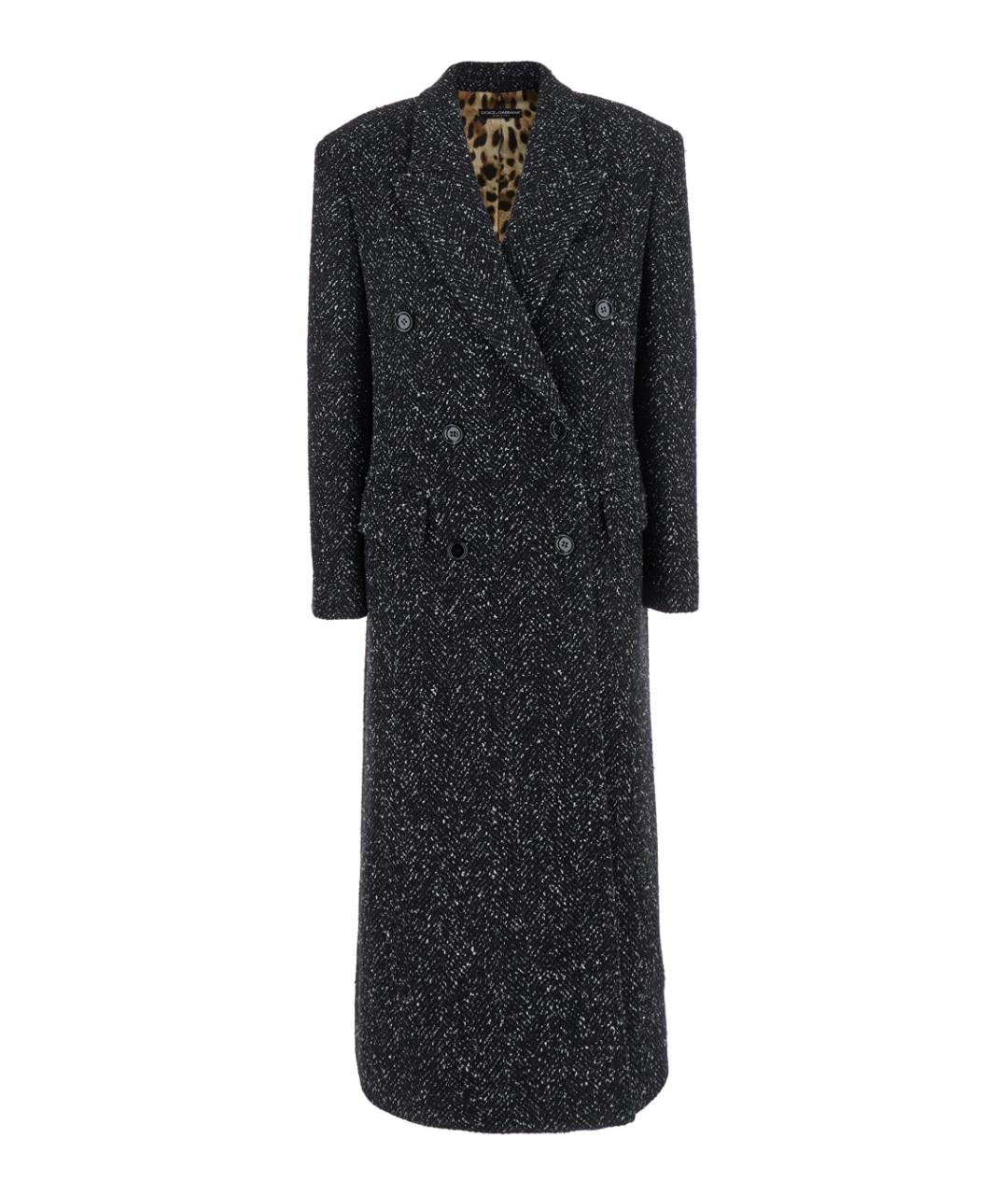 DOLCE&GABBANA Черное шерстяное пальто, фото 1