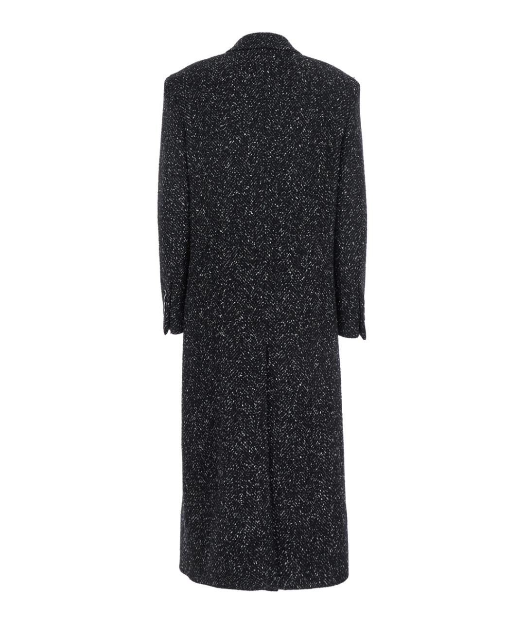 DOLCE&GABBANA Черное шерстяное пальто, фото 2