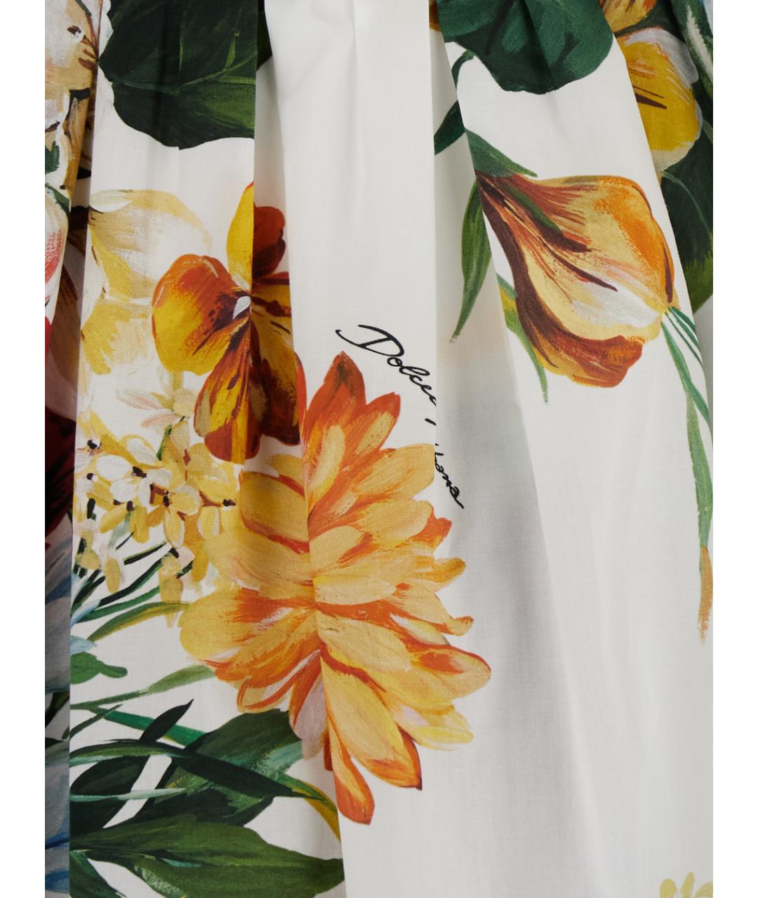 DOLCE&GABBANA Мульти хлопковое повседневное платье, фото 3