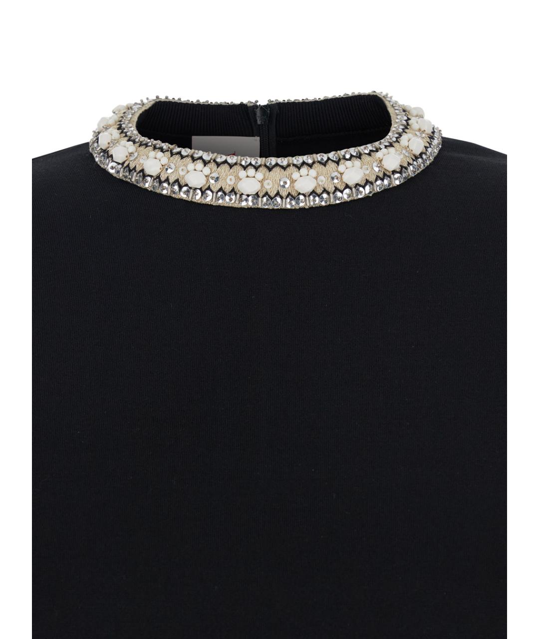 VALENTINO Черное вискозное повседневное платье, фото 2