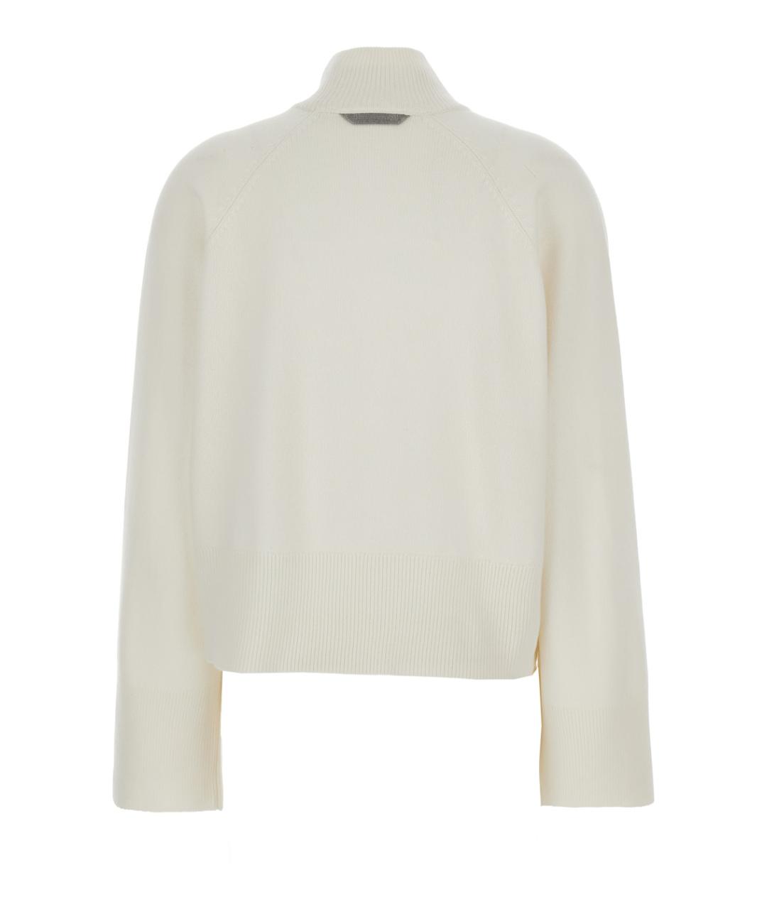 BRUNELLO CUCINELLI Белый кашемировый джемпер / свитер, фото 2
