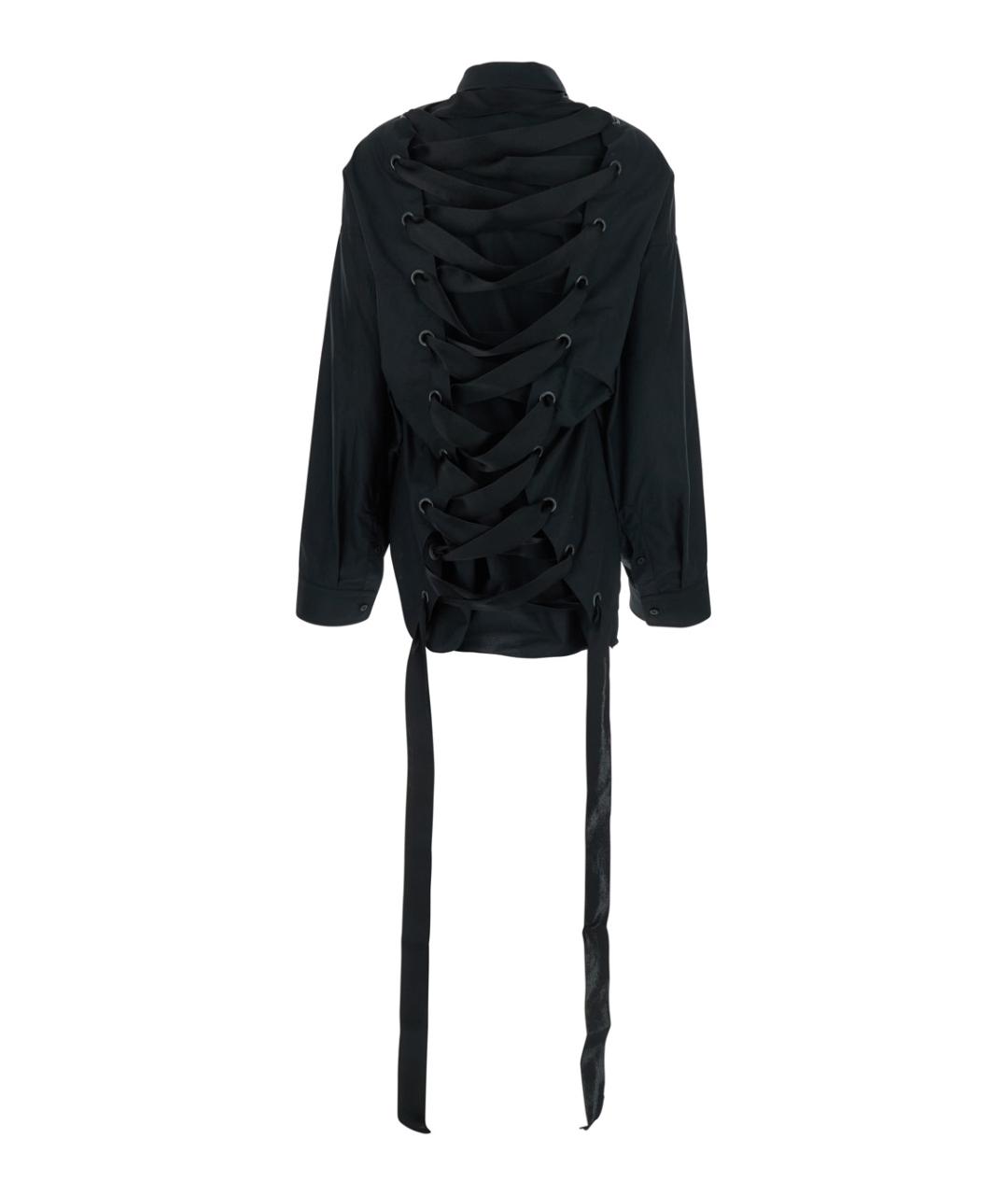 BALENCIAGA Черная хлопковая рубашка, фото 2