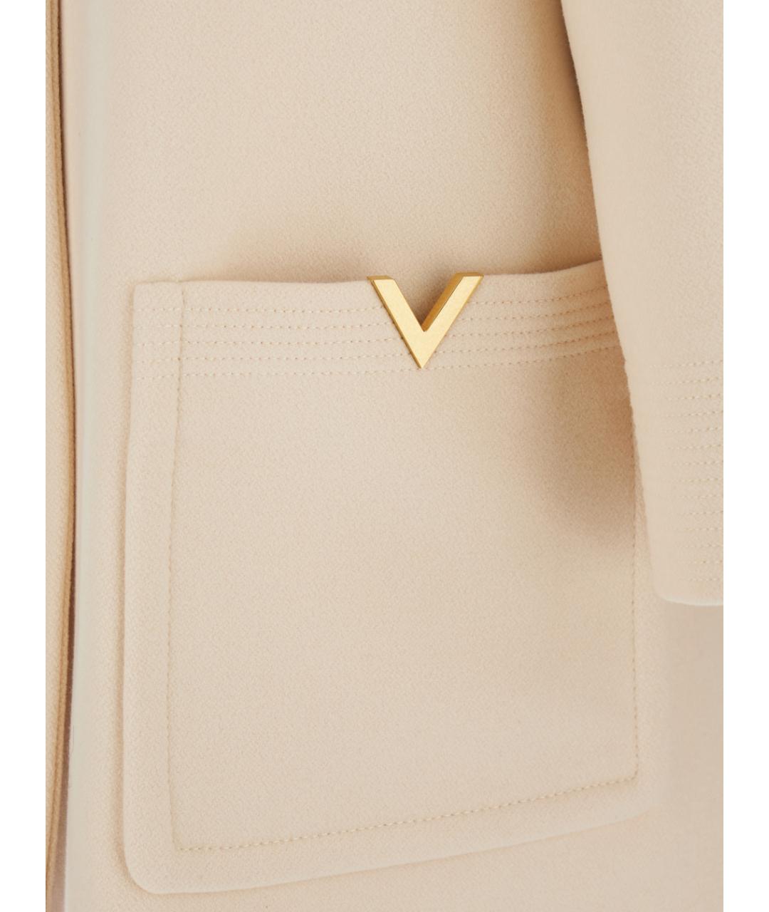 VALENTINO Бежевое шерстяное пальто, фото 3