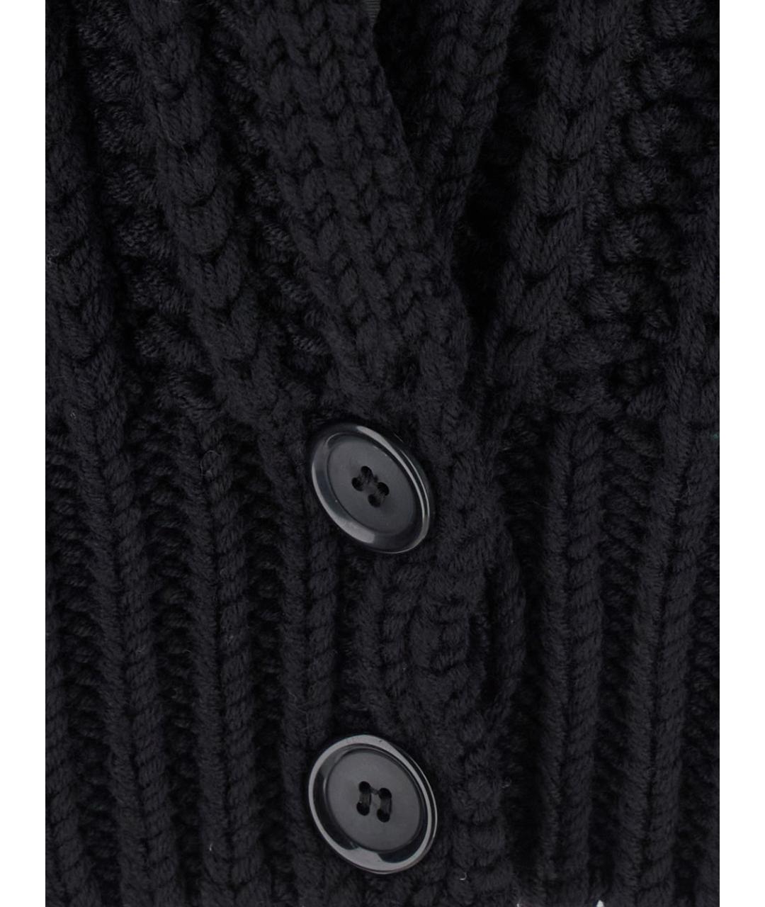 DOLCE&GABBANA Черный шерстяной кардиган, фото 3