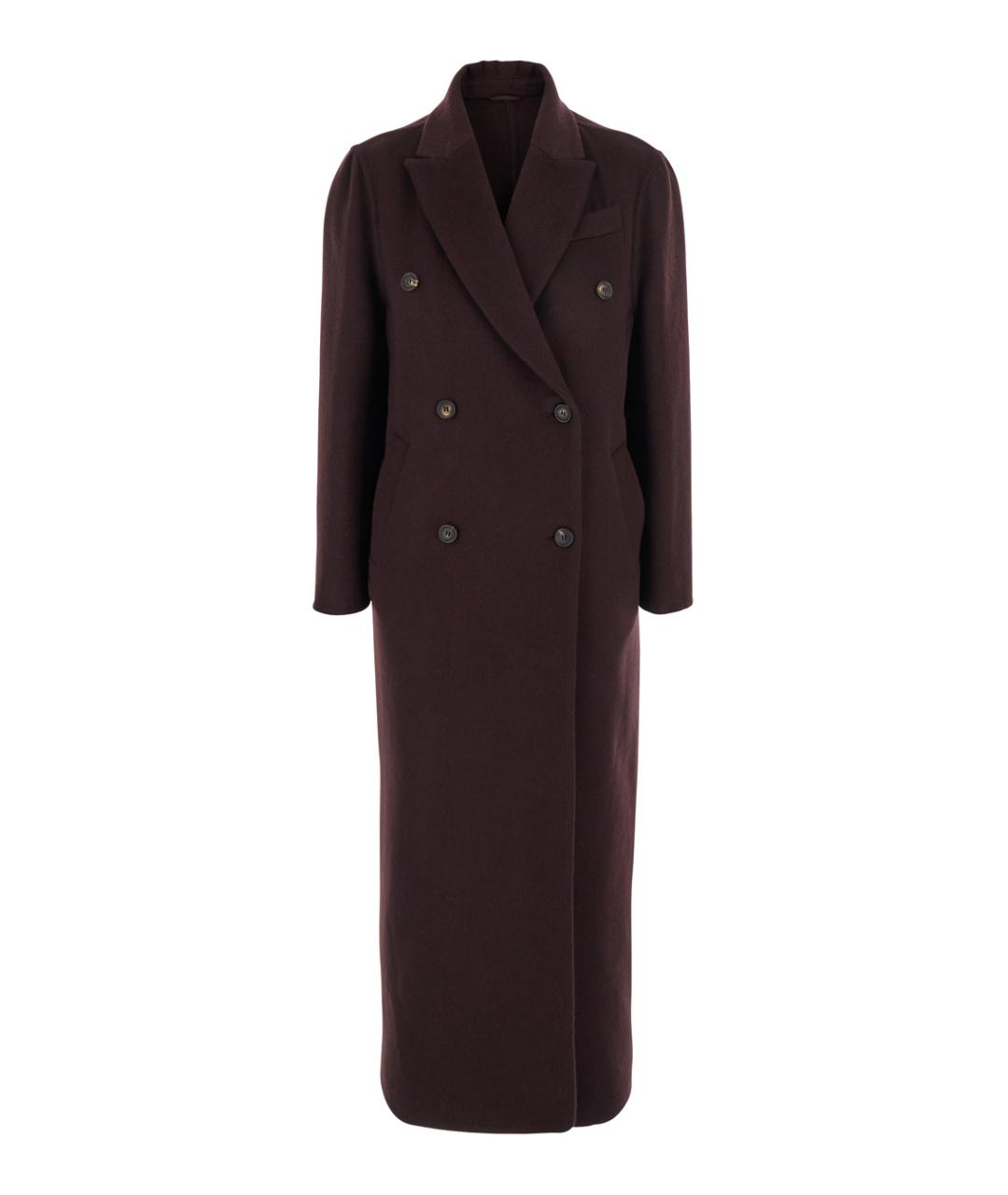 BRUNELLO CUCINELLI Бордовое кашемировое пальто, фото 1
