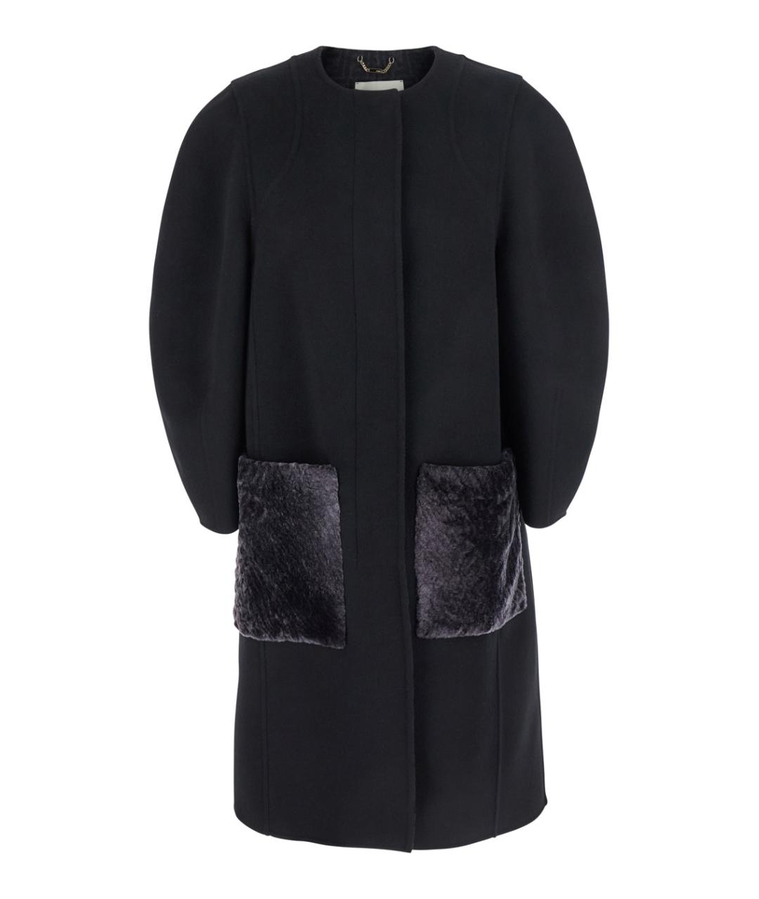 FENDI Черное шерстяное пальто, фото 1