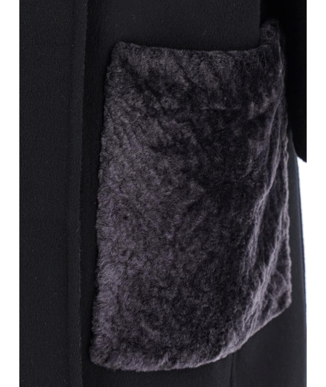 FENDI Черное шерстяное пальто, фото 3