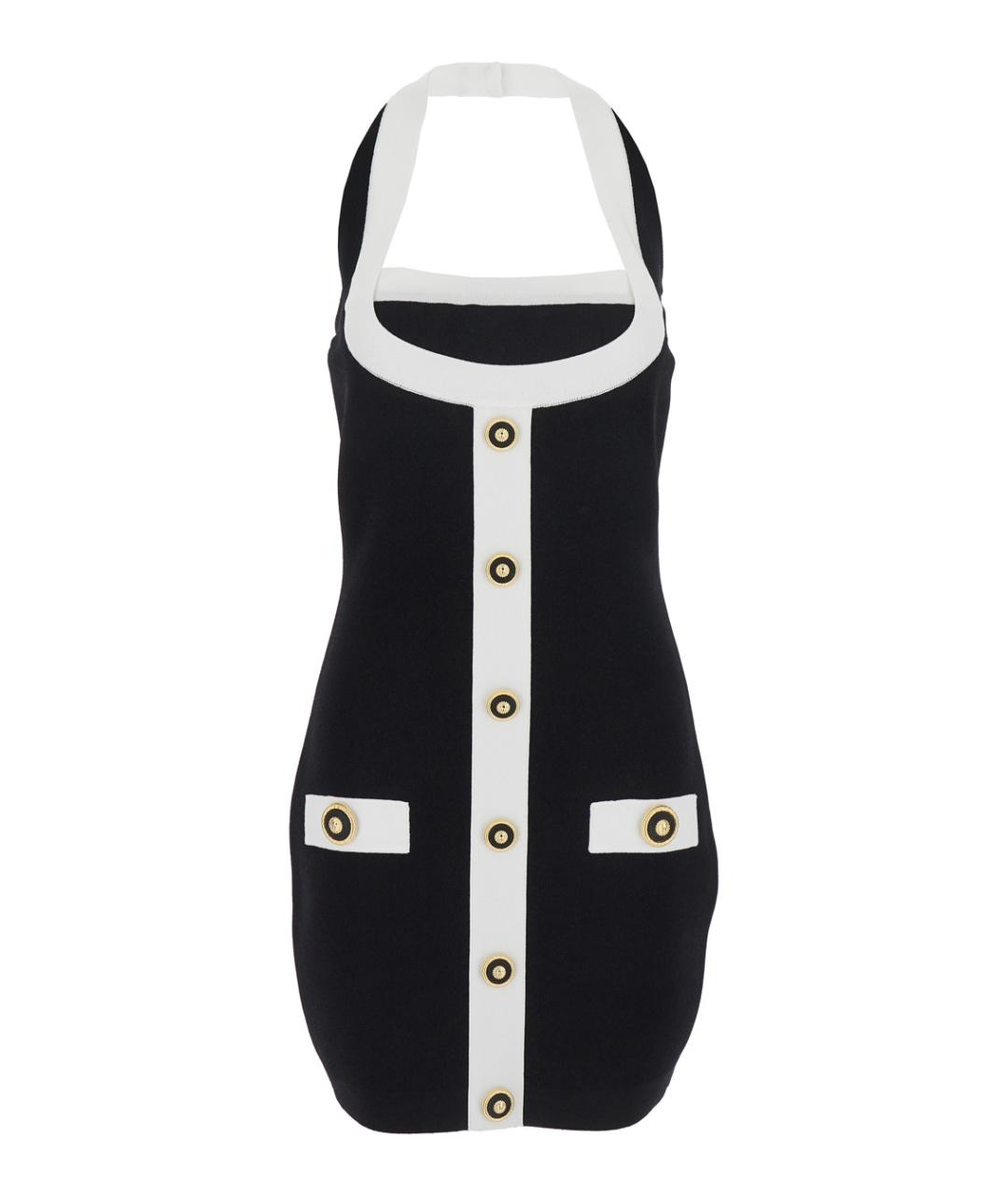 BALMAIN Черное вискозное повседневное платье, фото 1