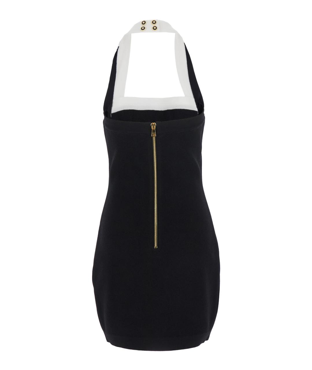 BALMAIN Черное вискозное повседневное платье, фото 2
