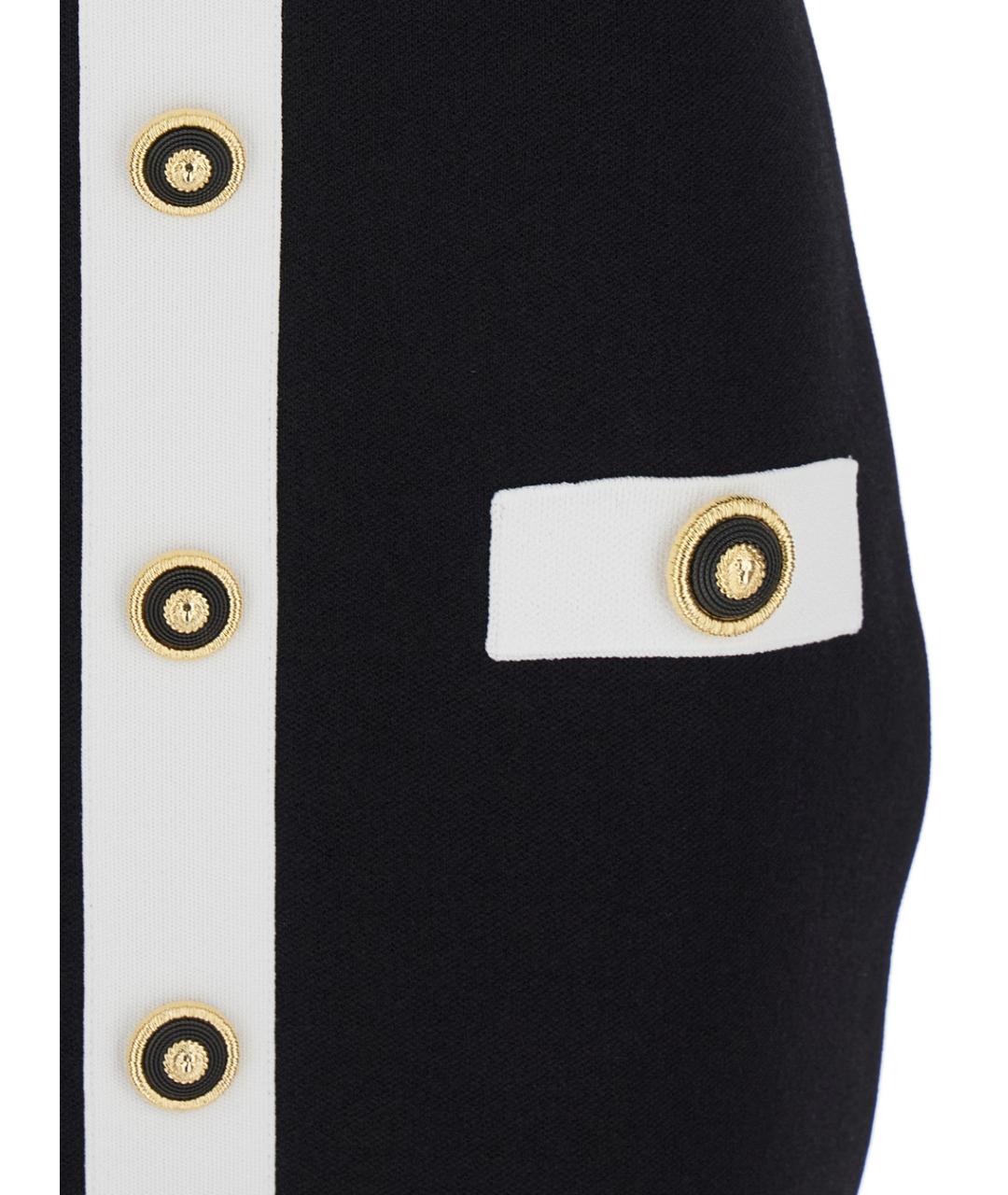 BALMAIN Черное вискозное повседневное платье, фото 3