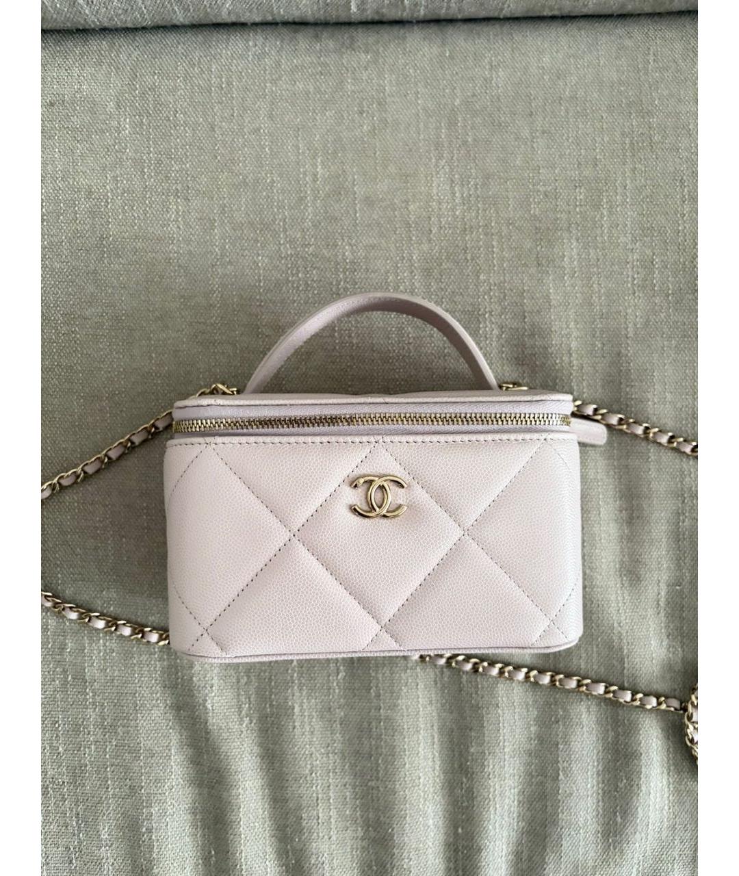 CHANEL Розовая кожаная сумка через плечо, фото 4