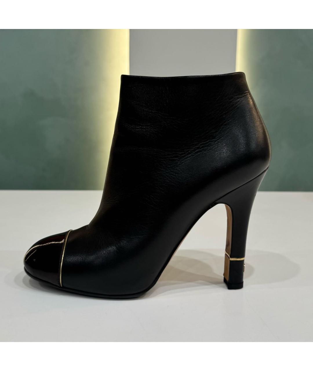 CHANEL Черные кожаные ботильоны, фото 9
