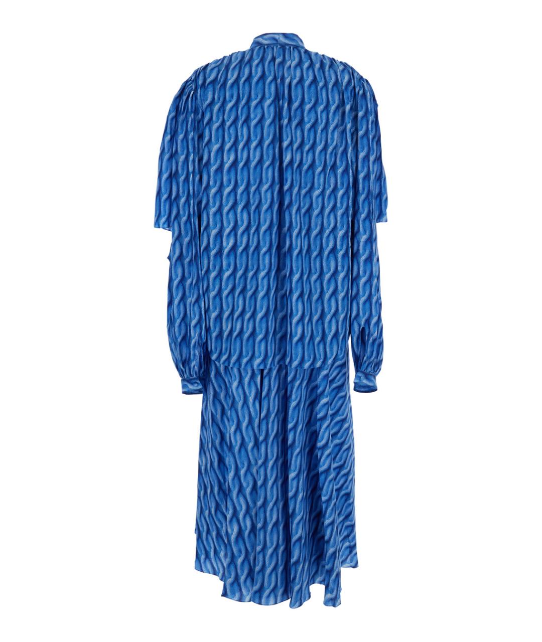 BALENCIAGA Синее полиэстеровое повседневное платье, фото 2