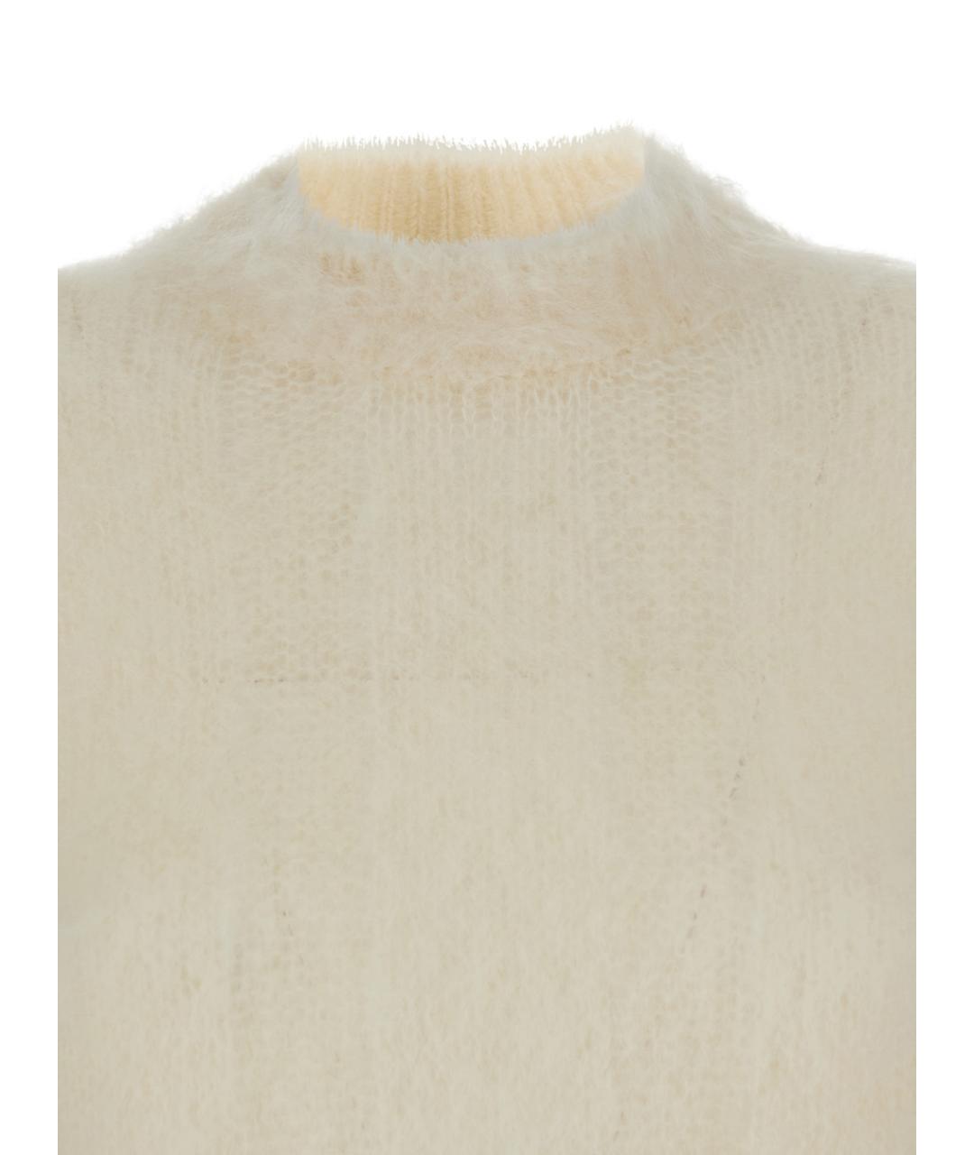 BRUNELLO CUCINELLI Белый кашемировый джемпер / свитер, фото 3