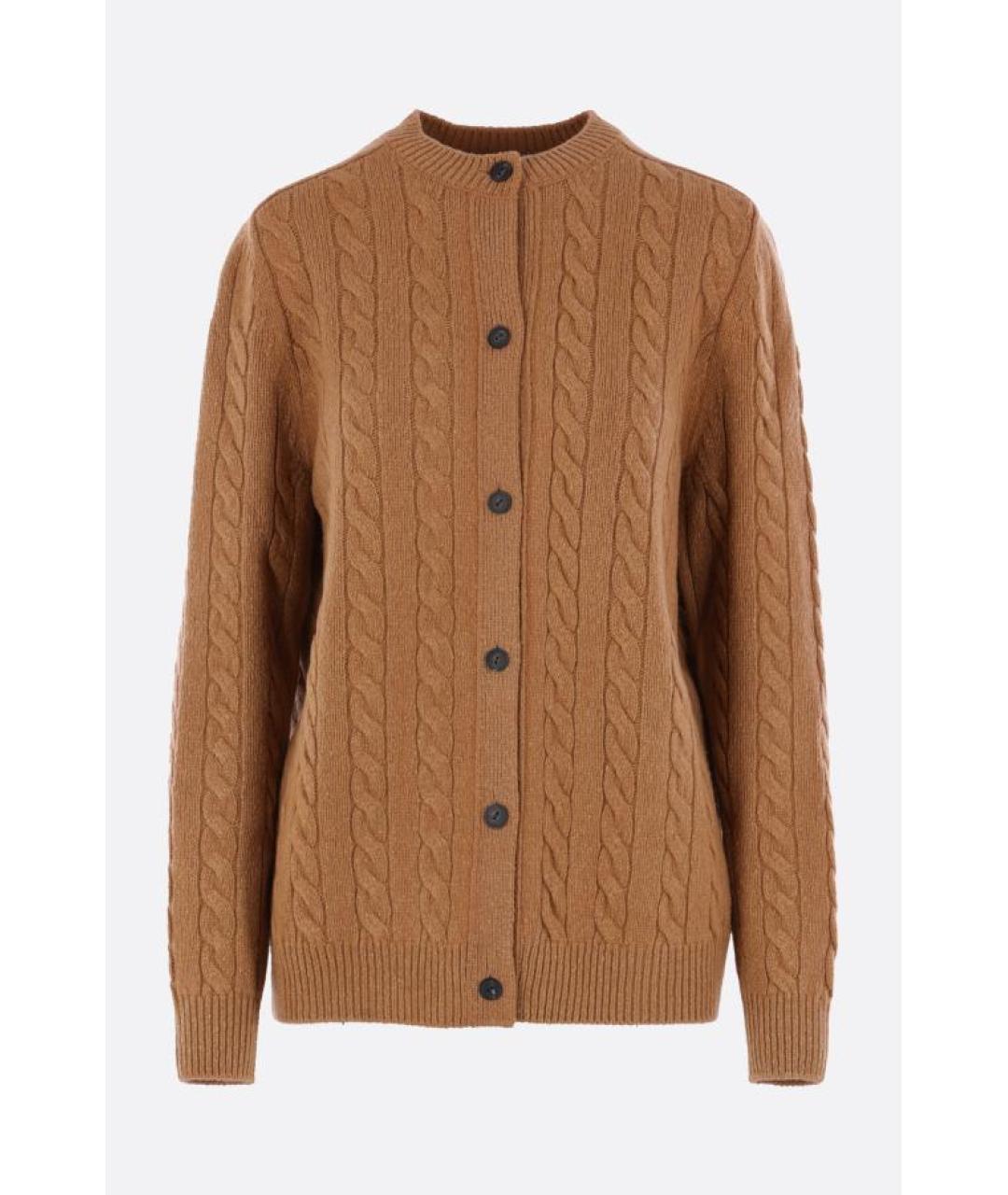 THE ROW Бежевый шерстяной кардиган, фото 4