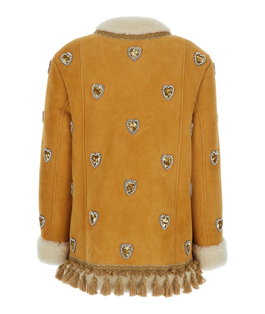 VALENTINO Бежевая меховая дубленка, фото 2