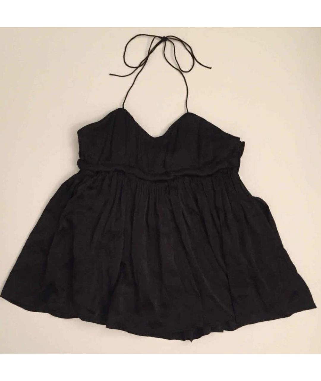 ALICE+OLIVIA Черная шелковая майка, фото 7