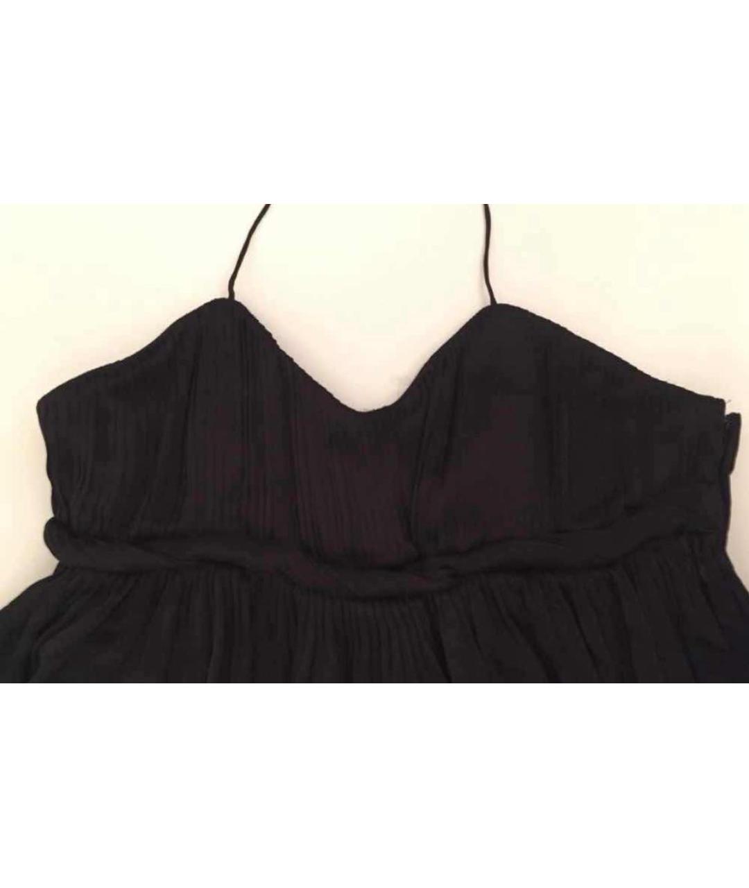 ALICE+OLIVIA Черная шелковая майка, фото 2