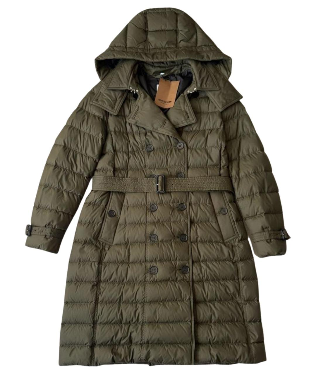 BURBERRY Хаки полиамидовый пуховик, фото 1