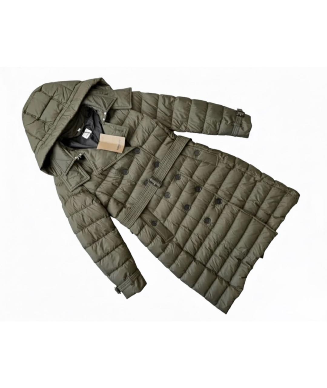 BURBERRY Хаки полиамидовый пуховик, фото 8