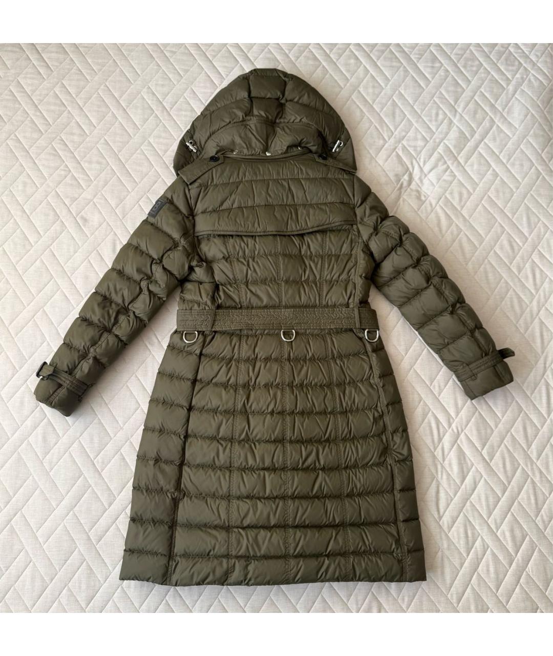 BURBERRY Хаки полиамидовый пуховик, фото 2