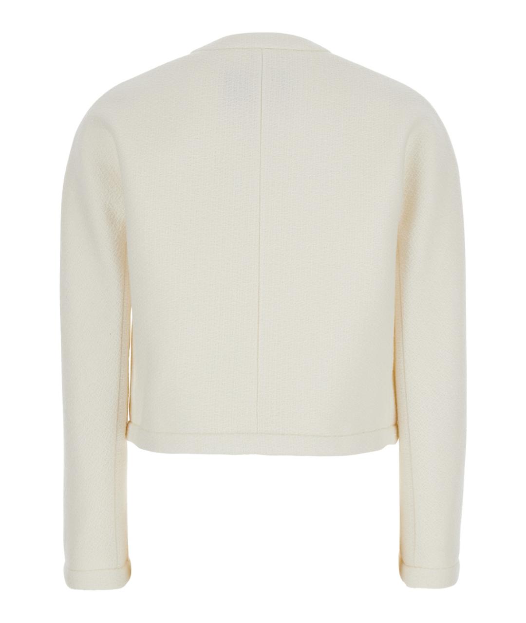 GUCCI Белый шерстяной жакет/пиджак, фото 2
