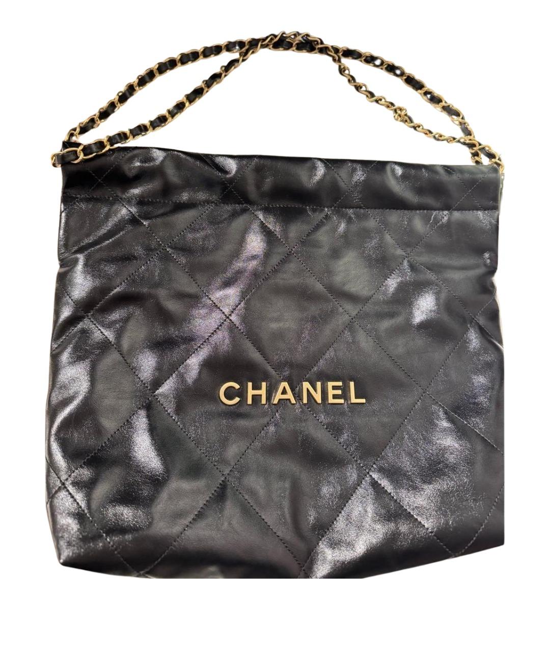 CHANEL Черная кожаная сумка тоут, фото 1