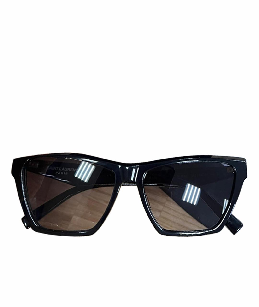 SAINT LAURENT Черные пластиковые солнцезащитные очки, фото 1