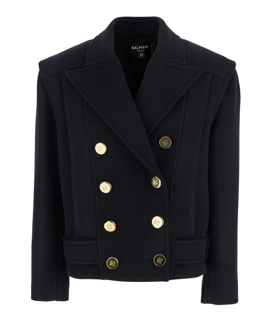 BALMAIN Черный шерстяной жакет/пиджак, фото 1