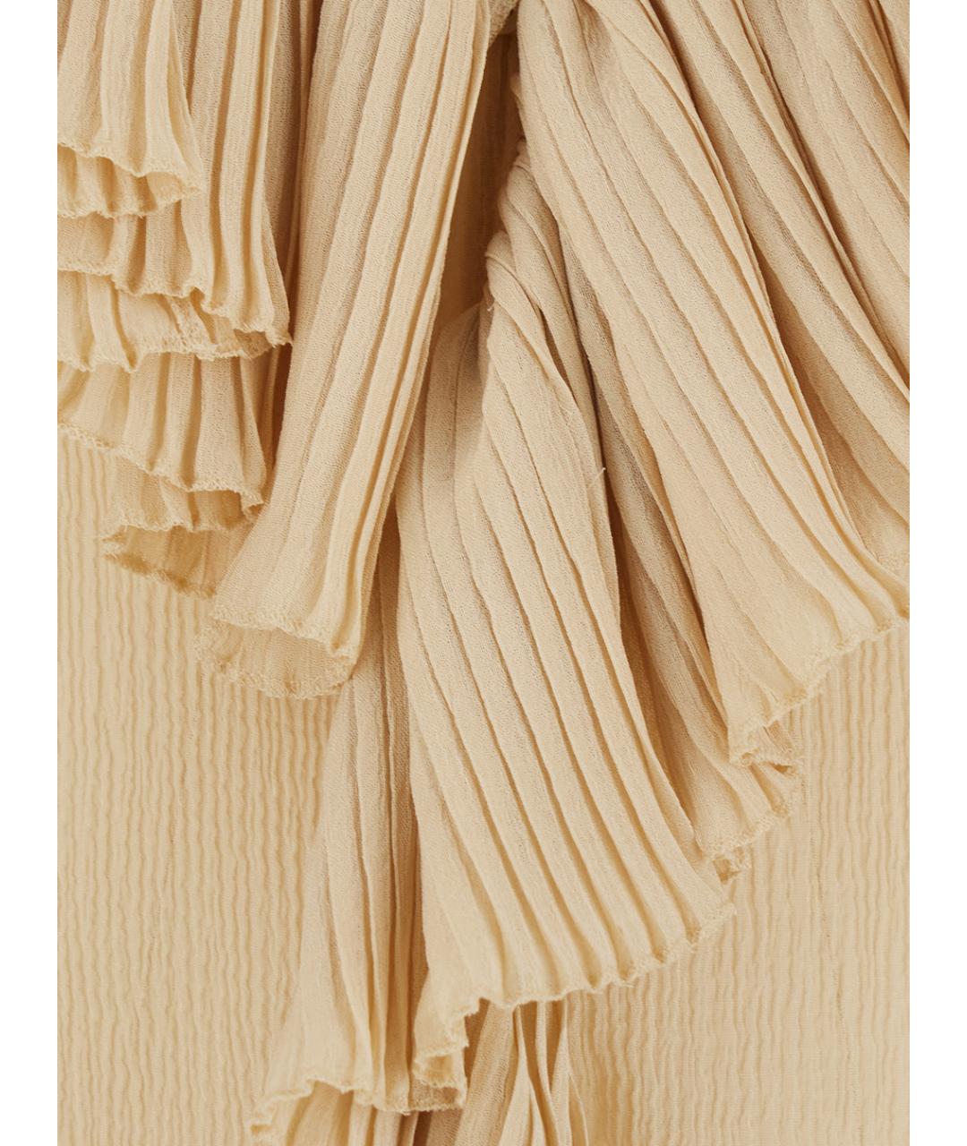 SAINT LAURENT Бежевая шелковая блузы, фото 3