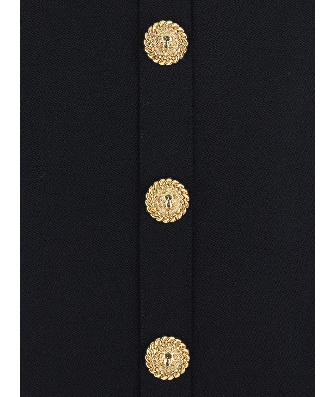 BALMAIN Черное шерстяное повседневное платье, фото 3