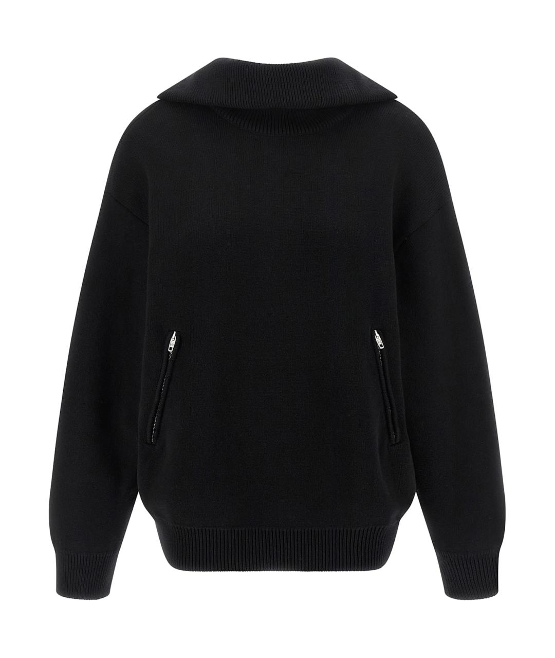BALENCIAGA Черный хлопковый джемпер / свитер, фото 1