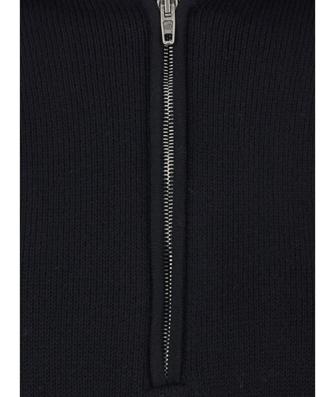 BALENCIAGA Черный хлопковый джемпер / свитер, фото 3