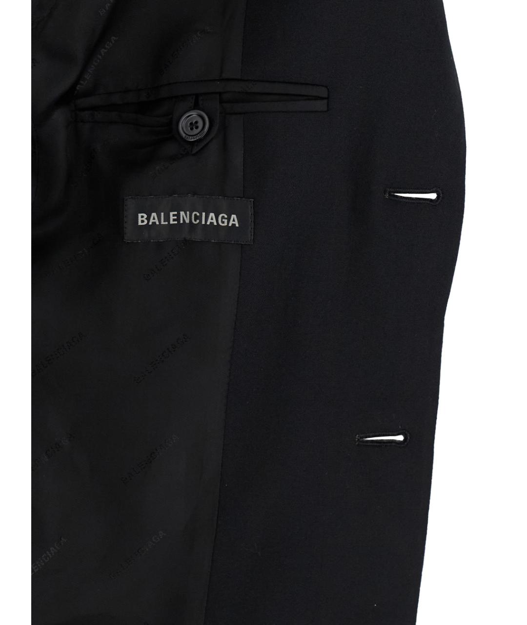 BALENCIAGA Черный шерстяной жакет/пиджак, фото 4