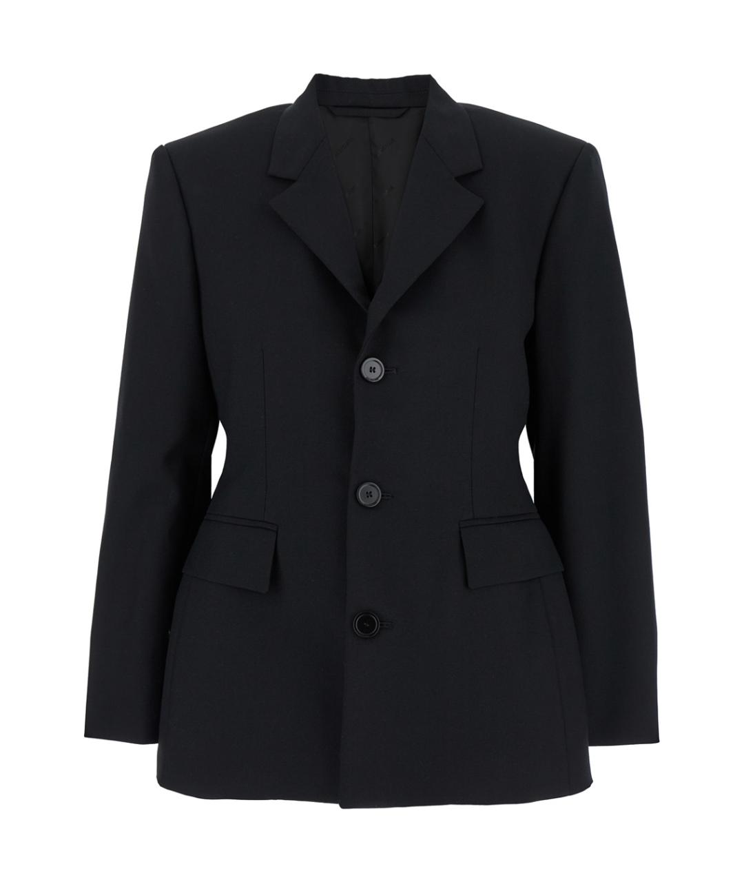 BALENCIAGA Черный шерстяной жакет/пиджак, фото 1