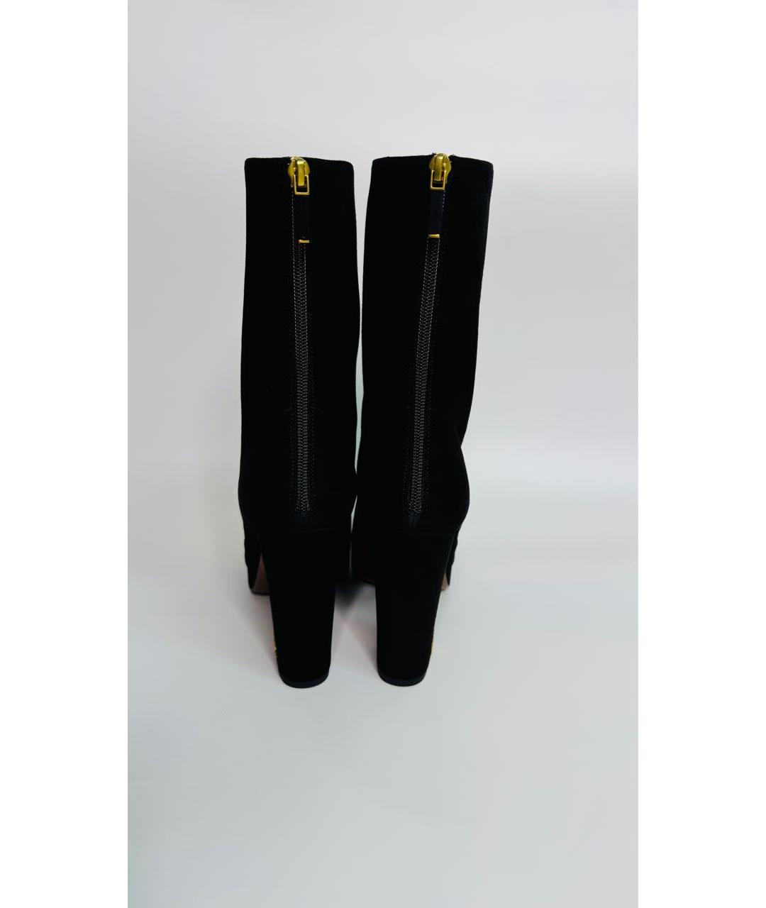 CHRISTIAN DIOR Черные замшевые ботильоны, фото 4