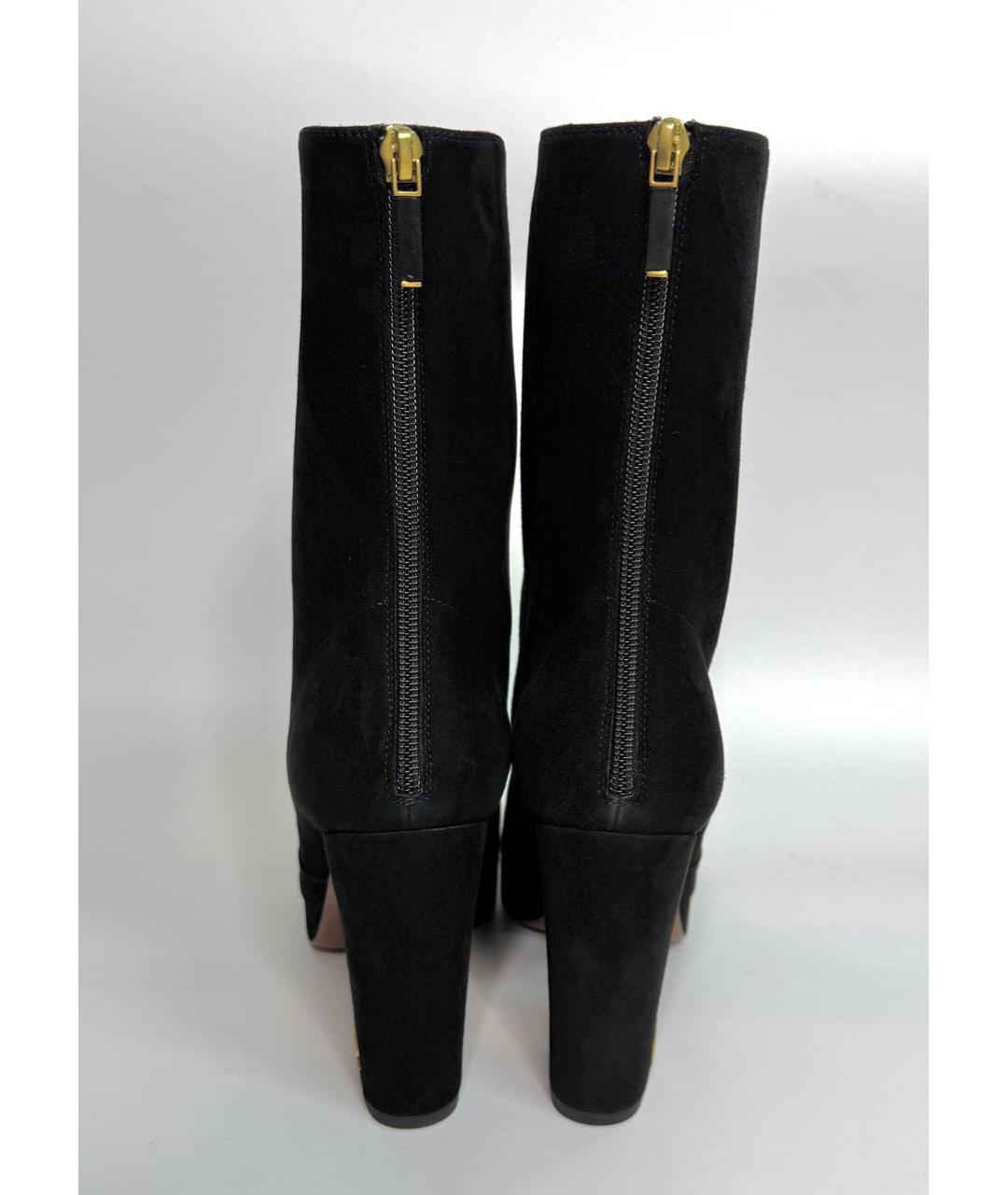 CHRISTIAN DIOR Черные замшевые ботильоны, фото 4